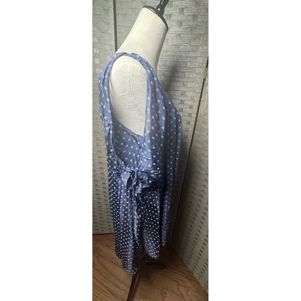 M Made in Italy Womens Mini Dress Polka Dot Black Gray Size S NWT Cold Shoulder - Picture 3 of 6